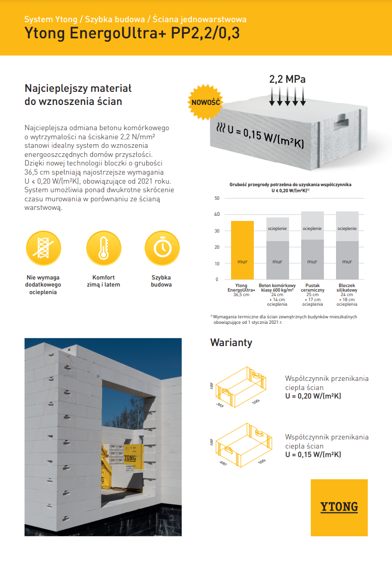 Ytong EnergoUltra PP2,2/0,3 S GT 36,5 cm - obrazek 3