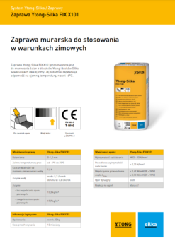 Alternative view of Zaprawa Ytong-Silka FIX X101 25 kg (zimowa)